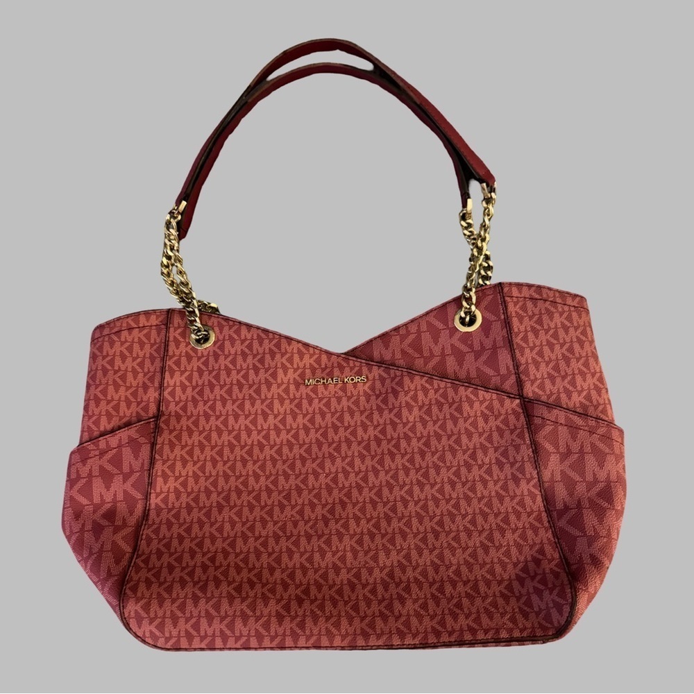 MICHAEL KORS Jet Set Large Red Shoulder Bag
